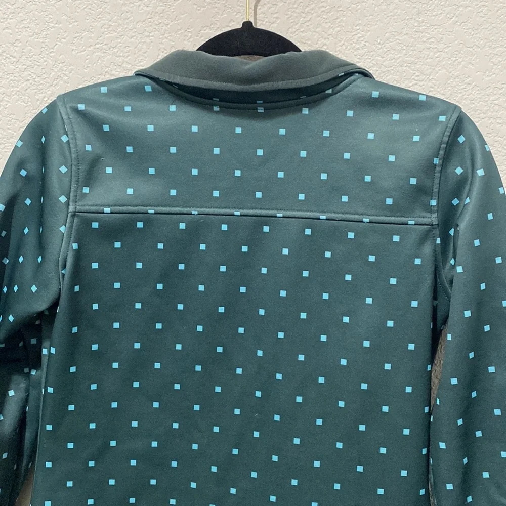 Burton Dryride Snow board Full Zip Jacket small Green Blue MCM